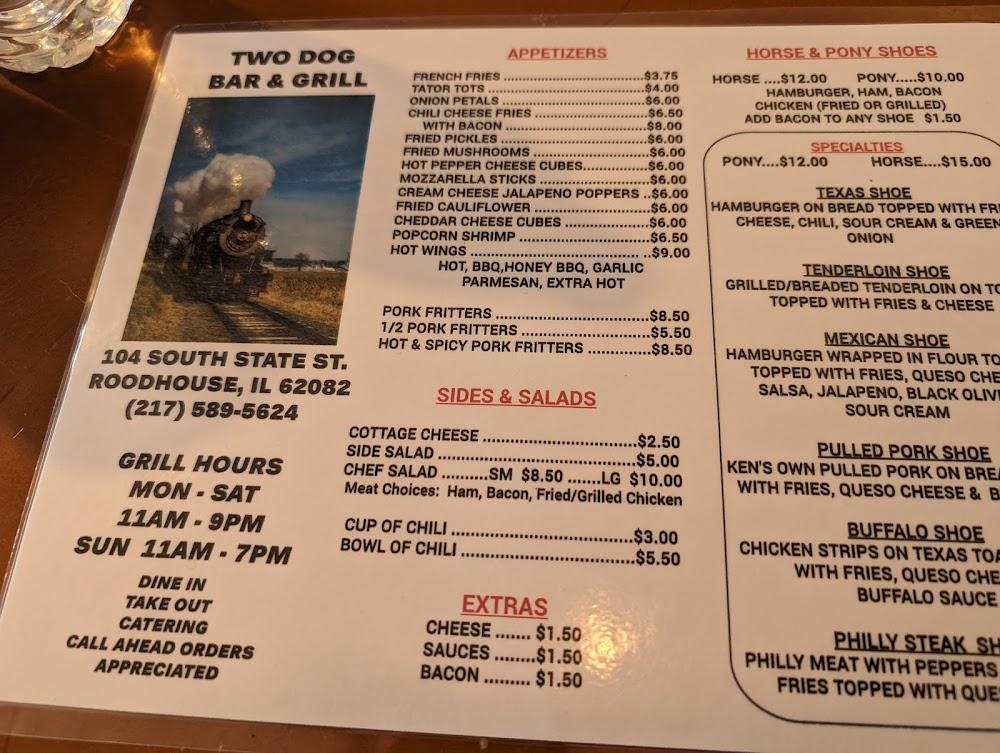 Two Dog Bar & Grill Menu image 3